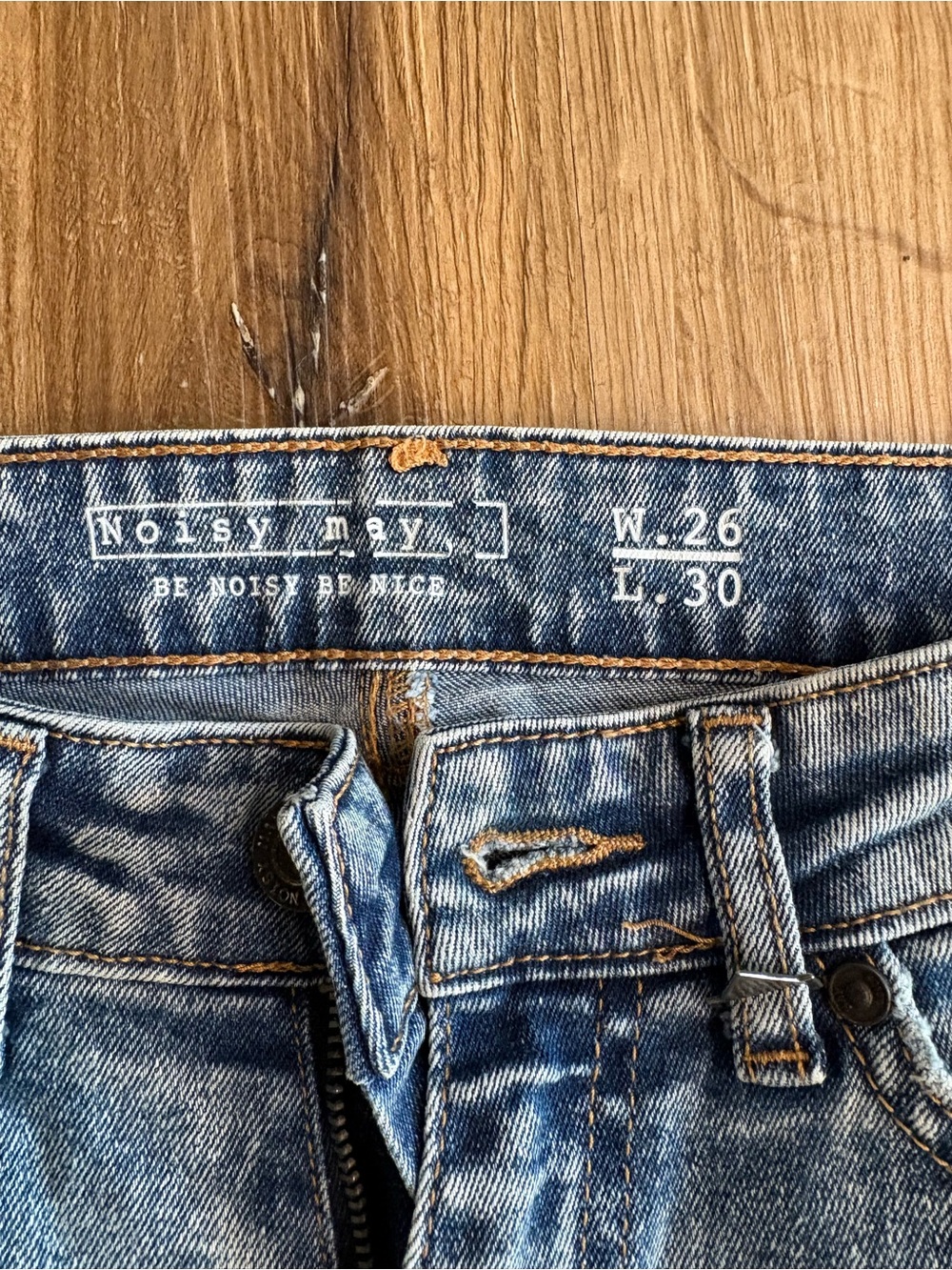 Noisy May Faded Light Blue Skinny Jeans - Picture 2 of 3